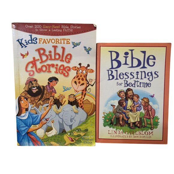 3 Kids Bible Stories Daily Devotions Bedtime Blessings Books - Picture 3 of 10